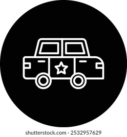 Police Car Vector Illustration Detailed Icon