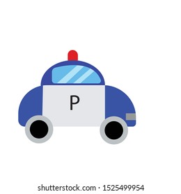 police car vector illustration simple clip art