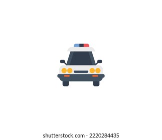 Police car vector isolated icon. Police car emoji illustration. Police vector isolated emoticon