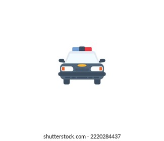 Police car vector isolated icon. Police car emoji illustration. Police vector isolated emoticon