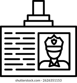 Police Card New Creative Vector Icons Design