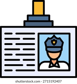 Tarjeta de policía Nuevo diseño creativo de iconos vectoriales
