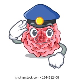 Police carnation in the a character pot