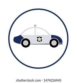 police cars icon. flat illustration of police cars vector icon. police cars sign symbol