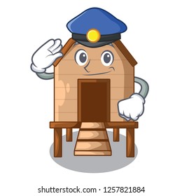Police cartoon chicken the in coop shape