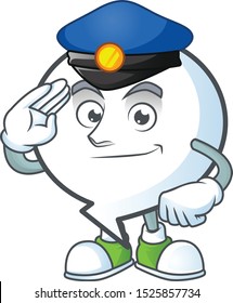 Police cartoon circle bubble for the text.