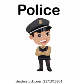 police cartoon vector hd picture