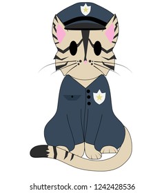 Police cat pet