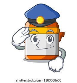 Police character cartoon modern cooker for cooking