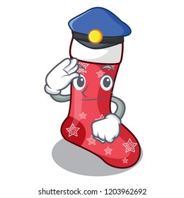 Police character christmas sock for decoration christmas