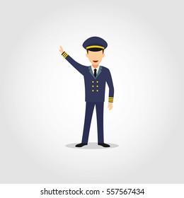 Police Character Design Vector. Flat Style Design
