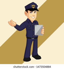 police character mascot design template