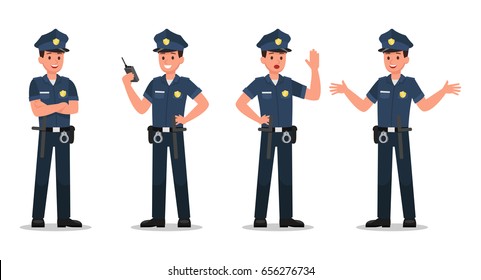 дизайн векторных символов полиции