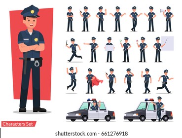 Police office cartoon Royalty Free Stock Vector Clip Art
