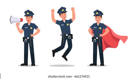 police character vector design