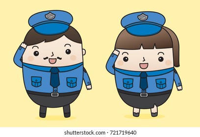 Police Character vector design