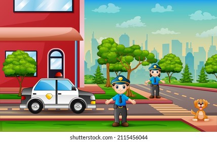 Police are in charge of controlling traffic on city streets