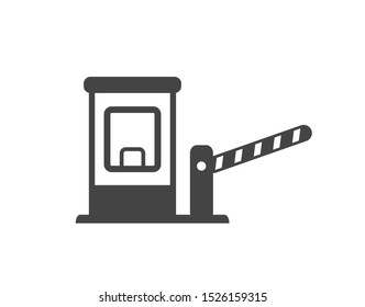 Police check post  icon. Police checkpoint vector illustration. 