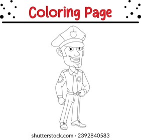 police coloring page for kids