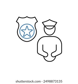 police concept line icon. Simple element illustration. police concept outline symbol design.