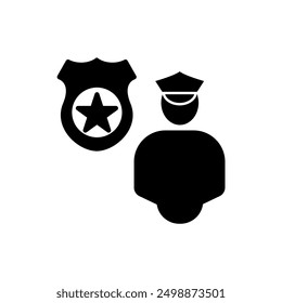 police concept line icon. Simple element illustration. police concept outline symbol design.