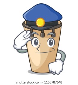 Police conga character cartoon style