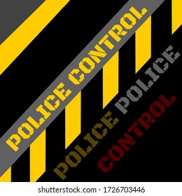 Vector de control policial con líneas policiales