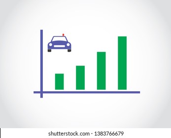 Police Cop Crime Rate Increase Graph Bar