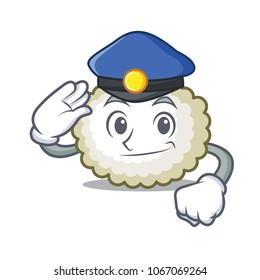 Police cotton ball character cartoon