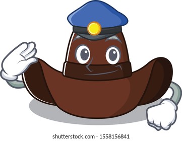 police cowboy hat isolated in the mascot