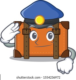 police cute suitcase with the cartoon shape