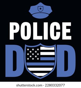 Police dad tshirt design vector design