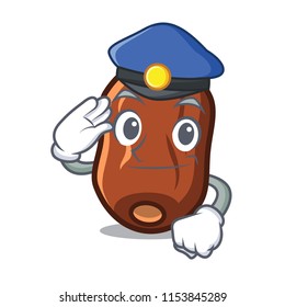 Police dates fruit character cartoon