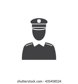 Police departament. Silhouette policeman