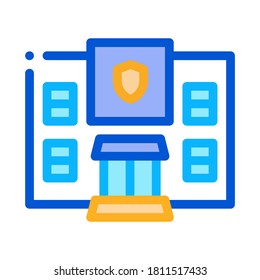 Police Department Build Icon Vector. Outline Police Department Build Sign. Isolated Contour Symbol Illustration