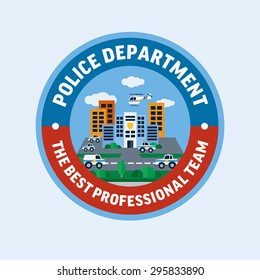 Police department. Flat design vector