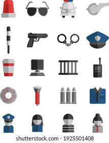 Police department, illustration, vector on white background.