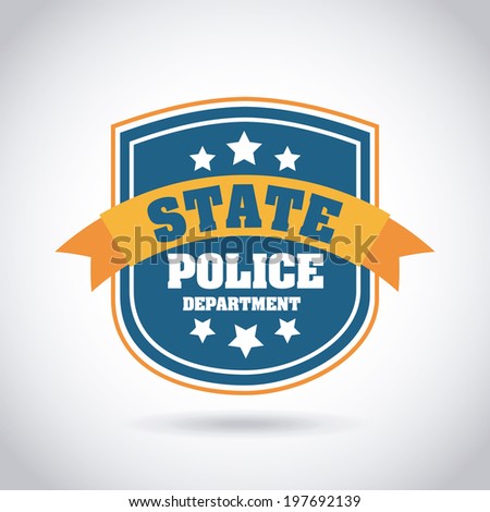 Police design over gray background, vector illustration