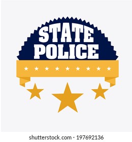 Police design over white background, vector illustration