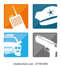 Police design over white background, vector illustration.