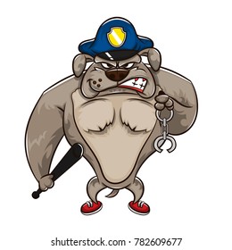 The Police Dog Character cartoon vector