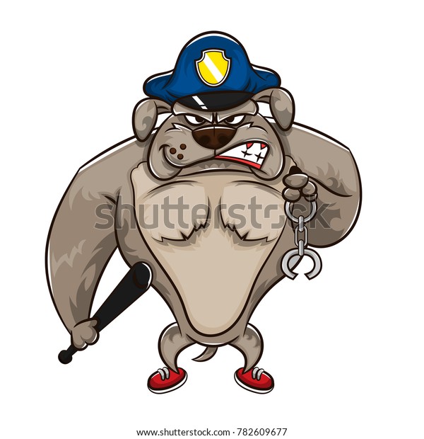 警察犬のキャラクターの漫画のベクター画像 のベクター画像素材 ロイヤリティフリー