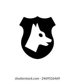 police dog concept line icon. Simple element illustration. police dog concept outline symbol design.