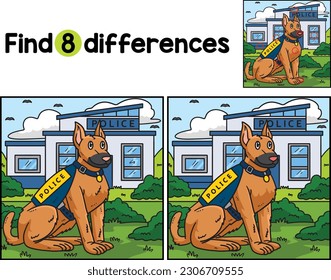 Police Dog Find The Differences