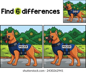 Perro De Policía Encuentra Las Diferencias