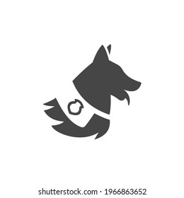 Police Dog Icon Black And White Vector Graphic