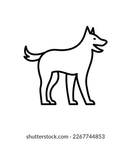 Police Dog K9  icon in vector. Logotype