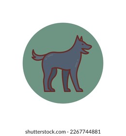 Police Dog K9  icon in vector. Logotype