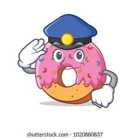 Police Donut character cartoon style