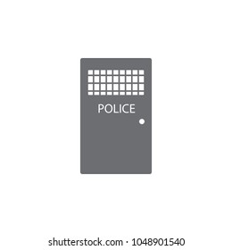 police door icon. Simple element illustration. police door symbol design template. Can be used for web and mobile on white background
